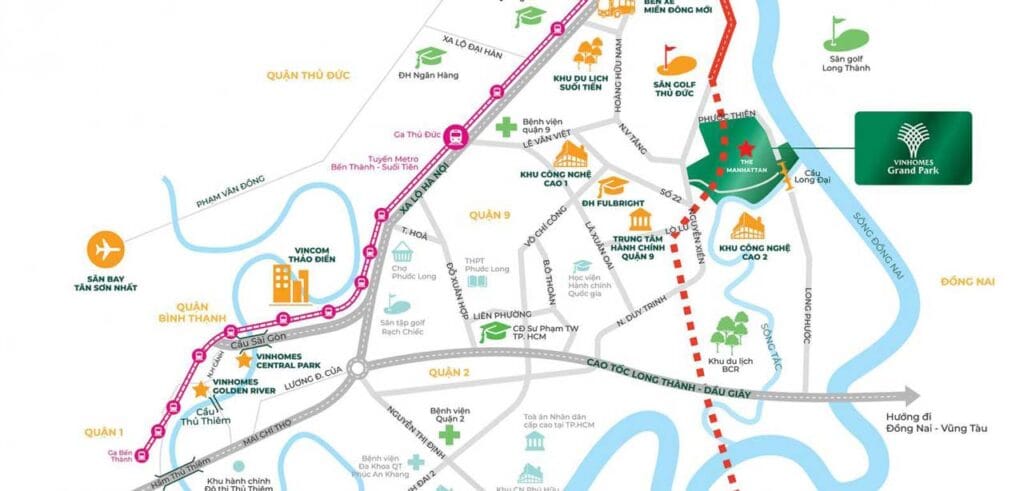 Bản đồ vị trí Vinhomes Grand Park