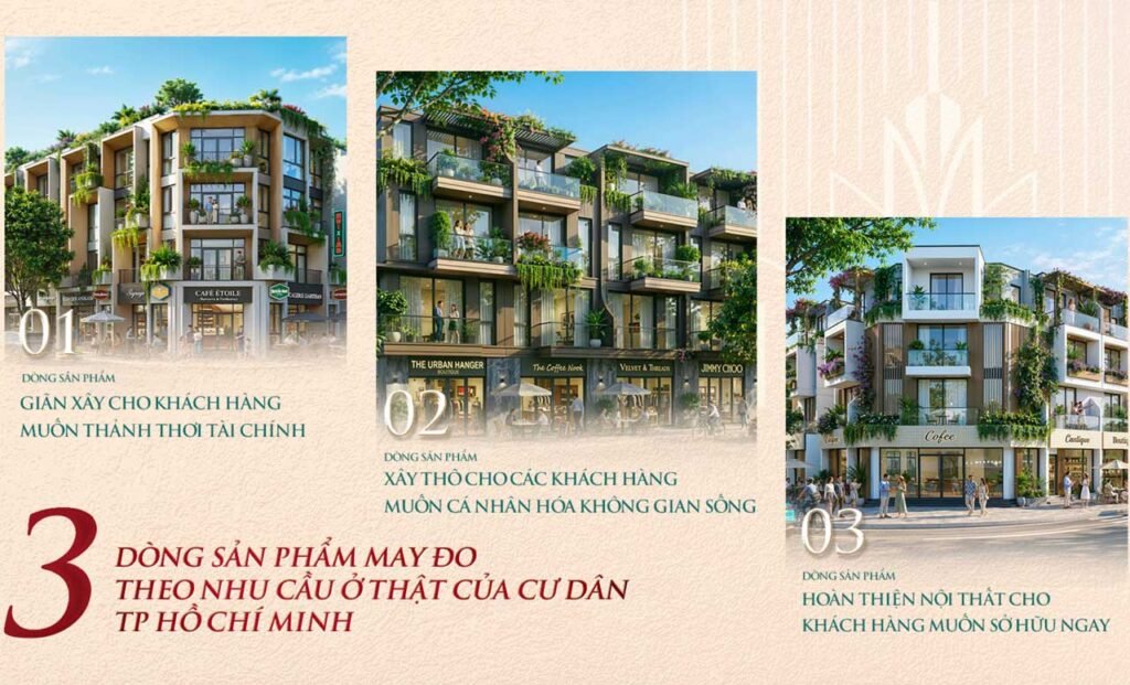 3 dòng sản phẩm may do Vinhomes Hóc Môn